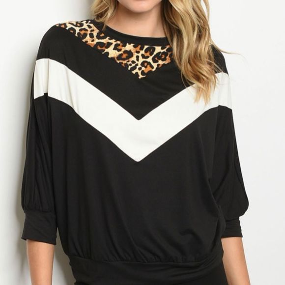 Leopard chevron style top - Picture 3 of 3